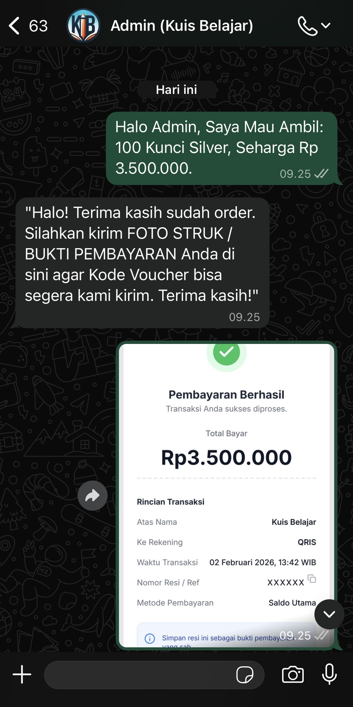 Langkah 3 Baris 1