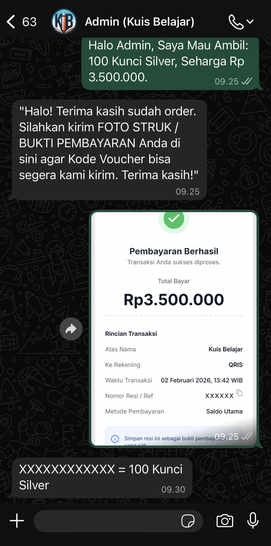 Langkah 4 Baris 1